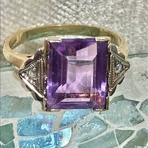 SOLD!!! Romany Emerald-cut Amethyst Women's Ring!!
